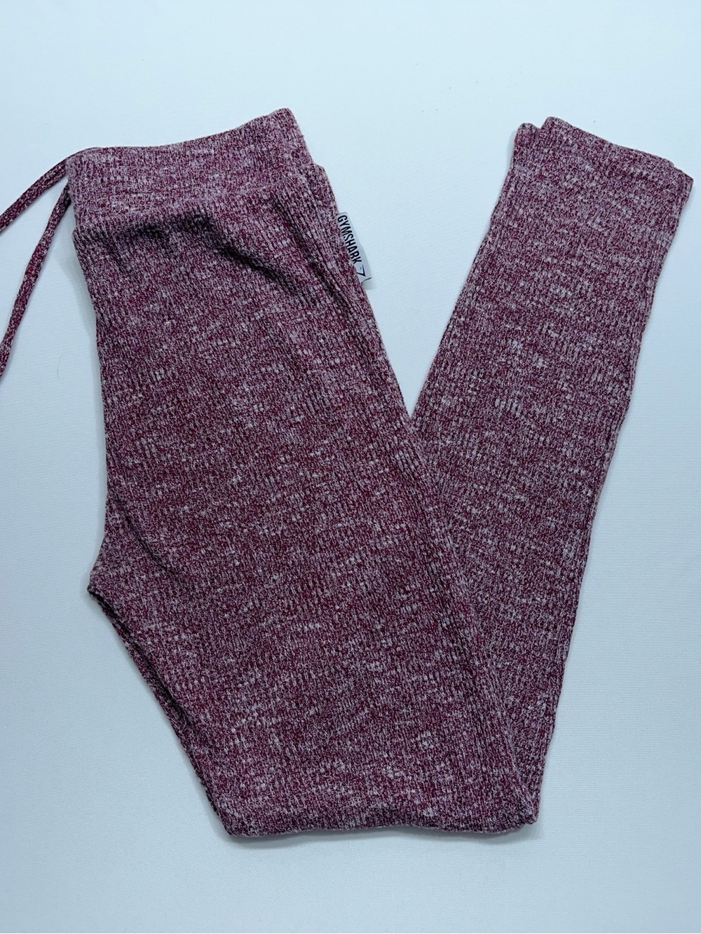 Gymshark Berry Slounge Knit Leggings Womens Size Small Gym Training 28” Inseam